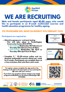 AgeWell Research Study Starts Soon