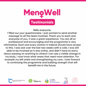 MenoWell Tipperary Testimonials